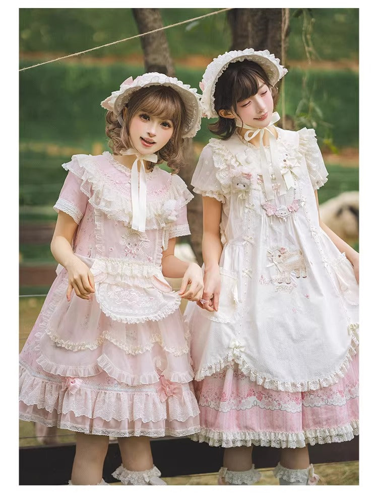 【受注予約~4/2】Sakura Sheep エプロン【仲夏物語】