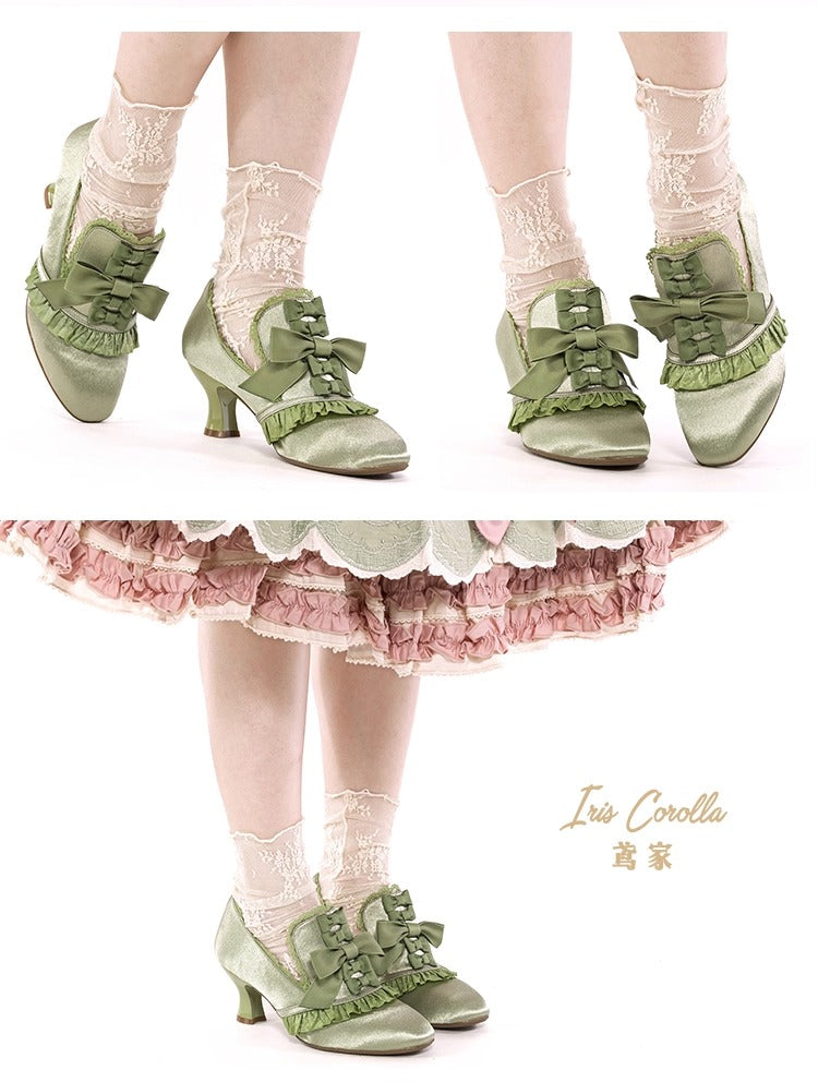 Marie Antoinette リボンヒールシューズ【Iris Corolla】