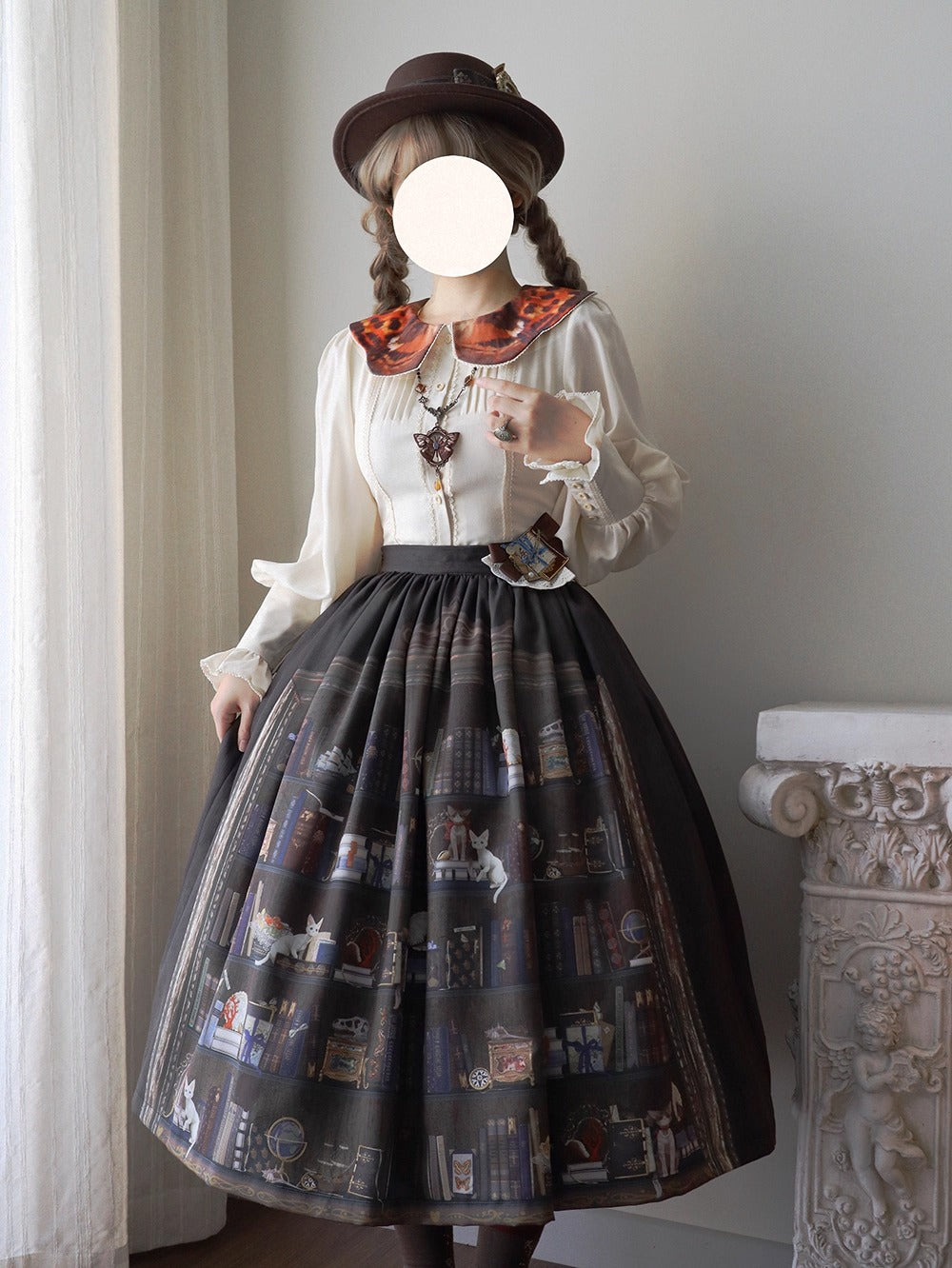 【受注予約~11/6】German Bookshelf スカート【Miss Point】