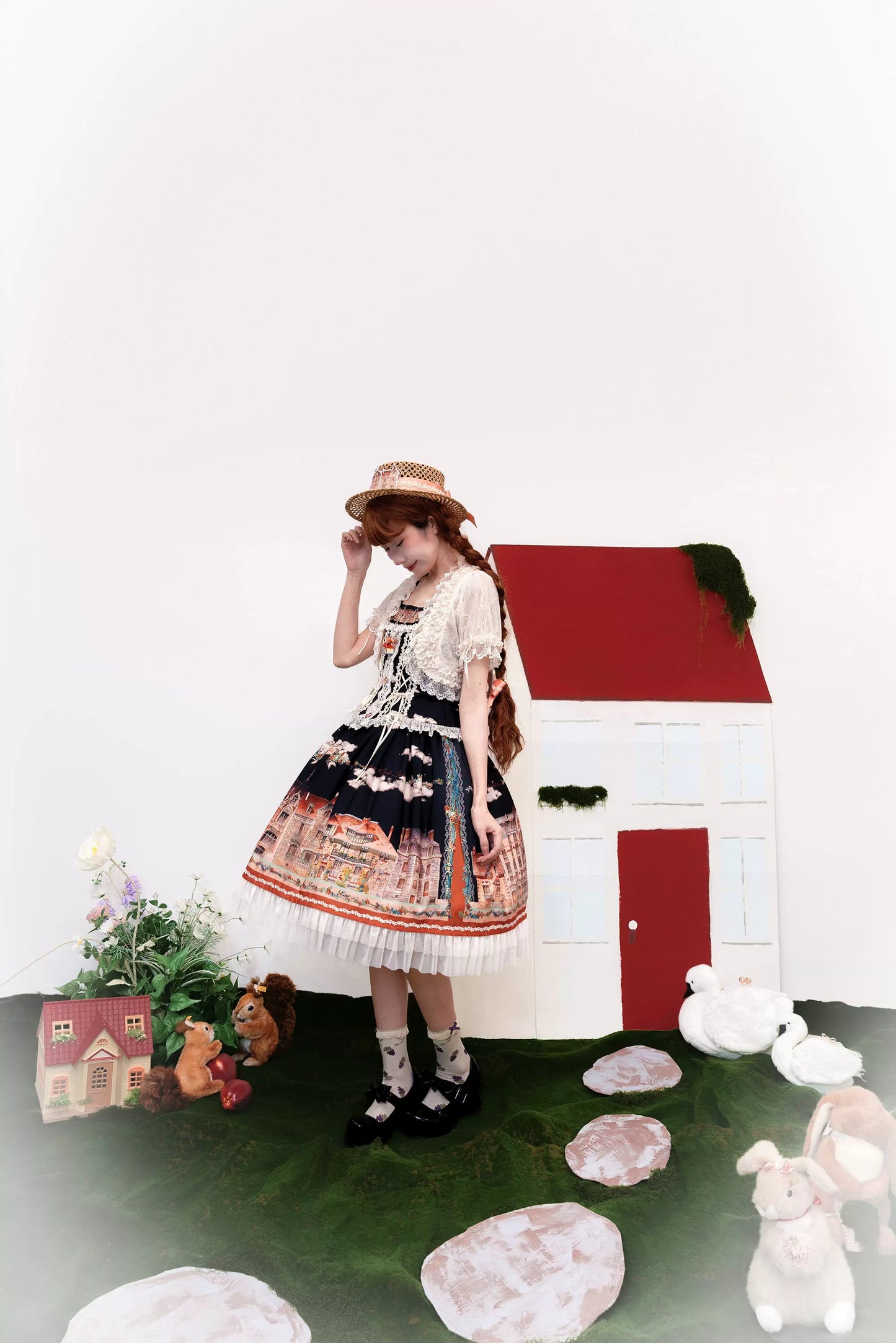 【受注予約~5/6】Dewans Garden Town ワンピース・ジャンパースカート【Cutey Mask】