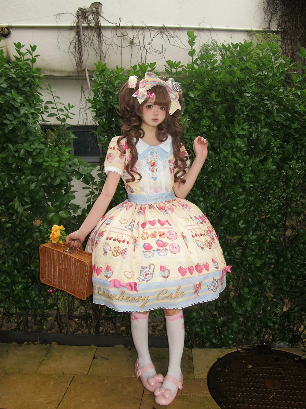 【受注予約~6/24】Strawberry Parfait Tea ワンピース【Miss Cube】