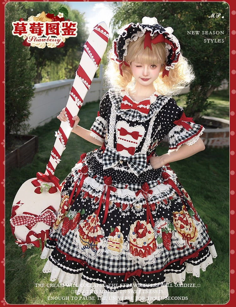 【受注予約~11/18】Strawberry Cake Illustration ワンピース(タイプ3)【花与珍珠匣】