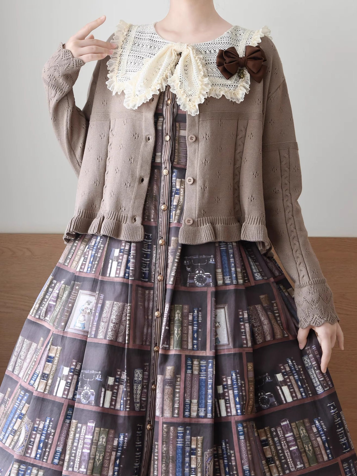 ラウンドネックニットトップス【MIST】