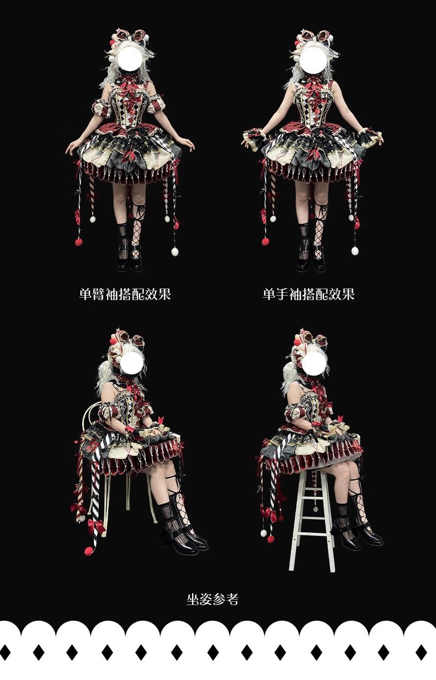 【受注予約~12/24】K.Q.Fサーカス団 フルセット(ブラック×レッド)【咩耶】