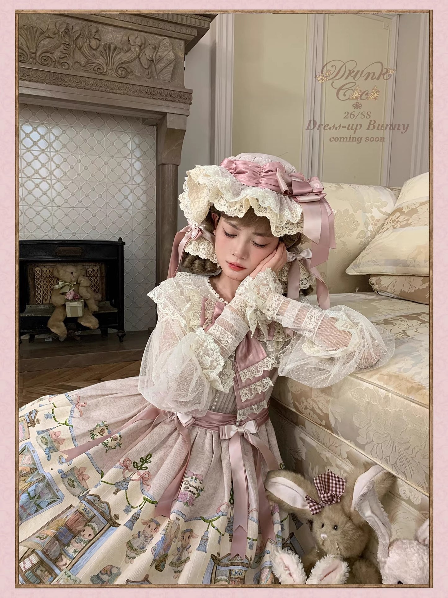 【受注予約~3/12】DressUp Bunny ワンピース【Drunk Coco】