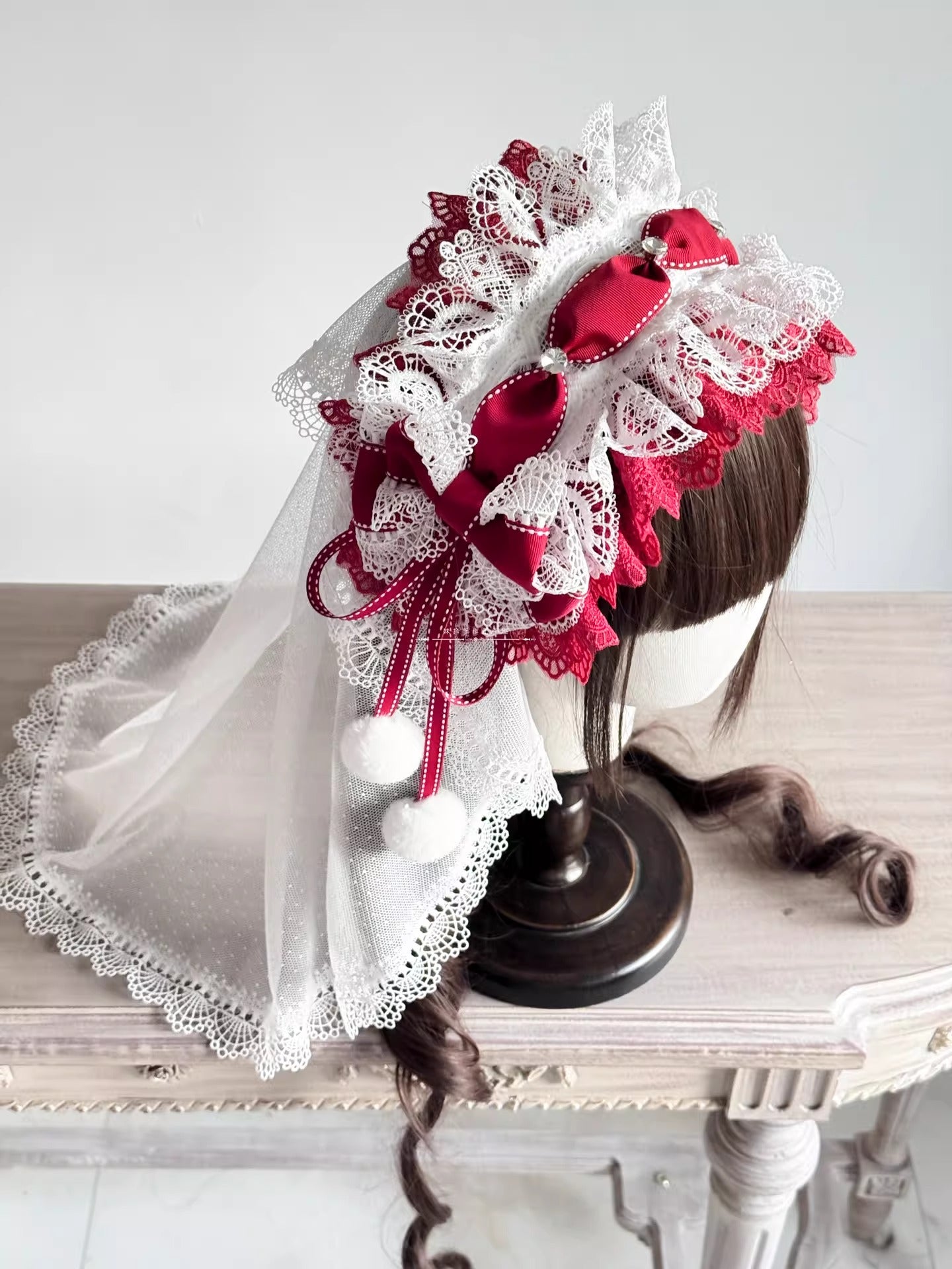 ヴェール付きSnow Drop ヘッドドレス【妹抖手作工作屋】