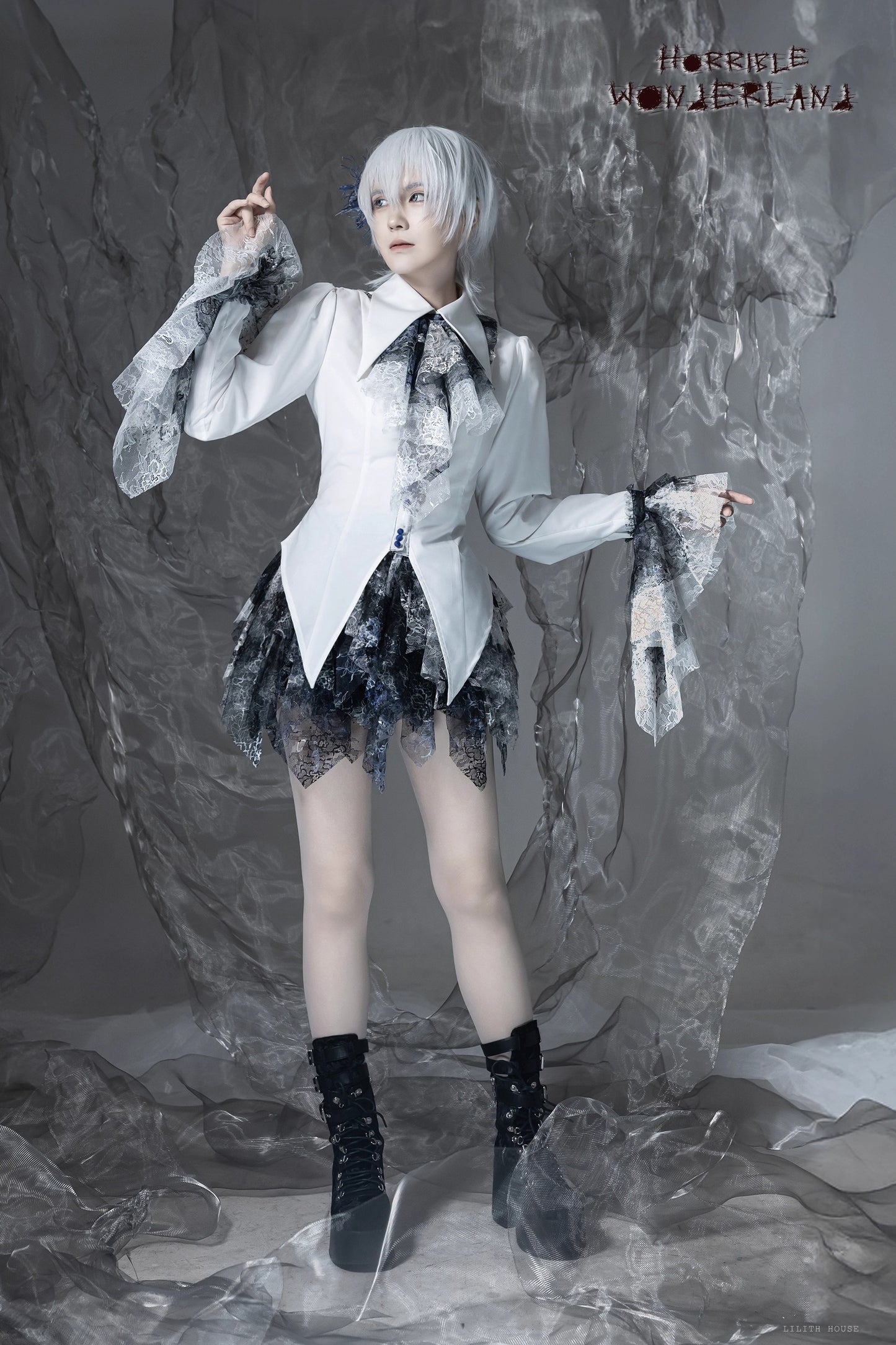 【受注予約~12/10】Horrible Wonderland ブラウス(無地ver.)【Lilith House】