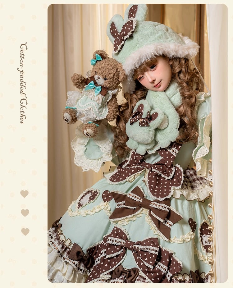 【受注予約~11/12】Winter Rabbit ショートダウンコート【花与珍珠匣】