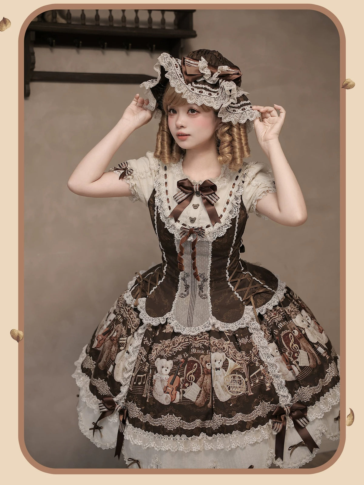 【受注予約~10/26】Teddy Bear Symphony ワンピース・ジャンパースカート・ブラウス【双生小熊】