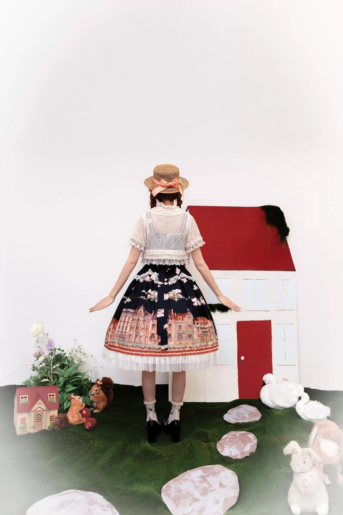 【受注予約~5/6】Dewans Garden Town ワンピース・ジャンパースカート【Cutey Mask】