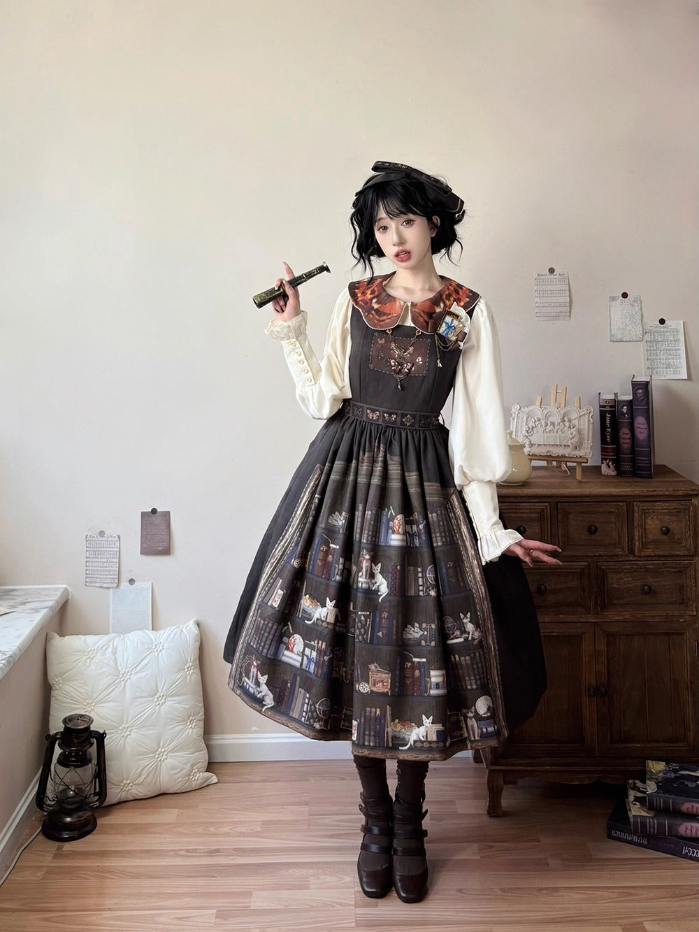 【受注予約~11/6】German Bookshelf ジャンパースカート【Miss Point】