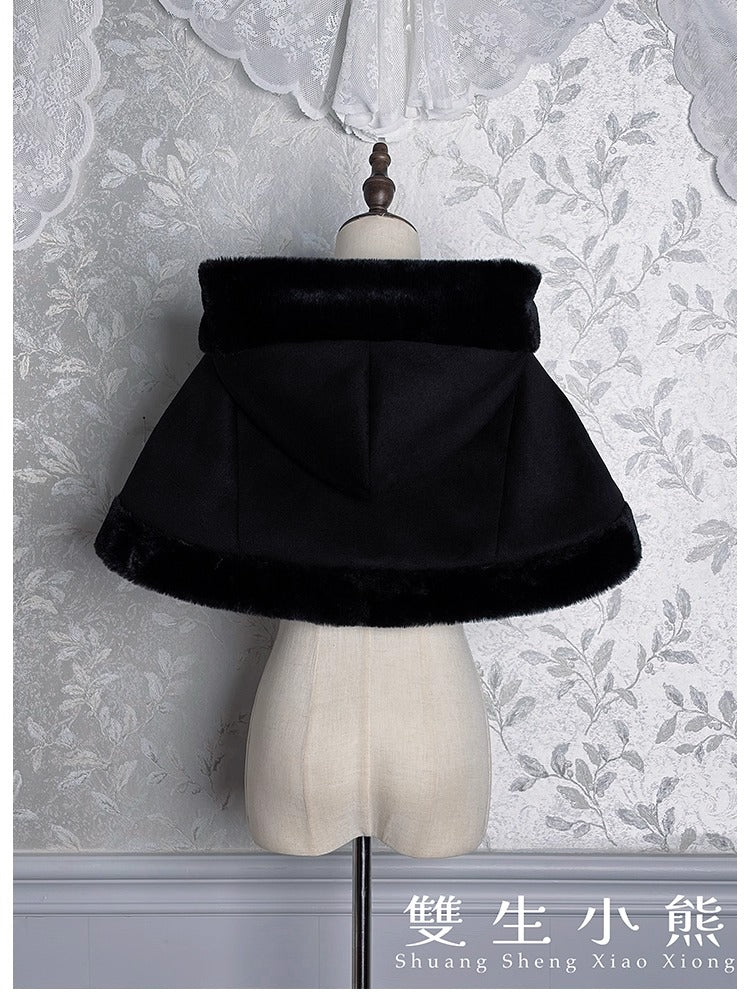 【受注予約~12/8】Black Mist Feast ブラウス・ケープ【双生小熊】