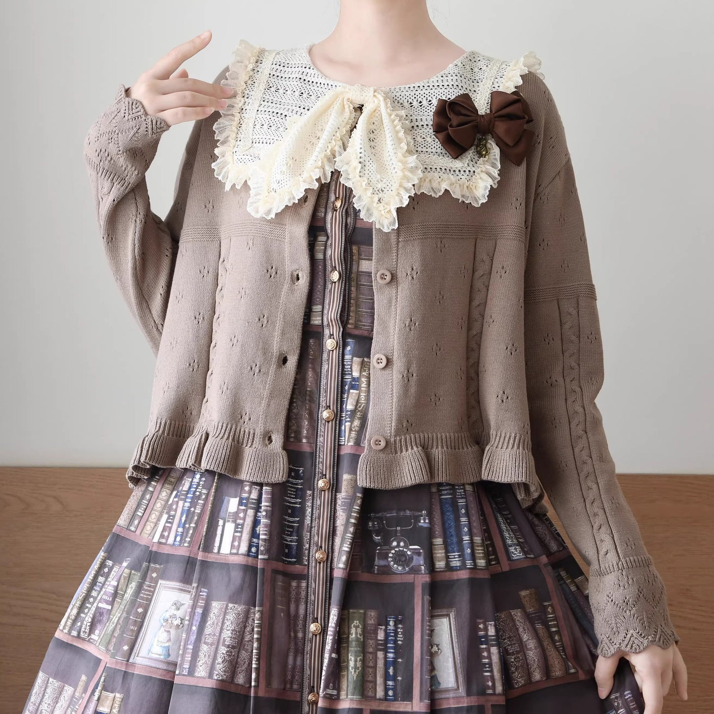 ラウンドネックニットトップス【MIST】