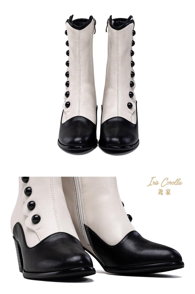 【受注予約~9/17】Victory ボタンブーツ(ミドル)【Iris Corolla】