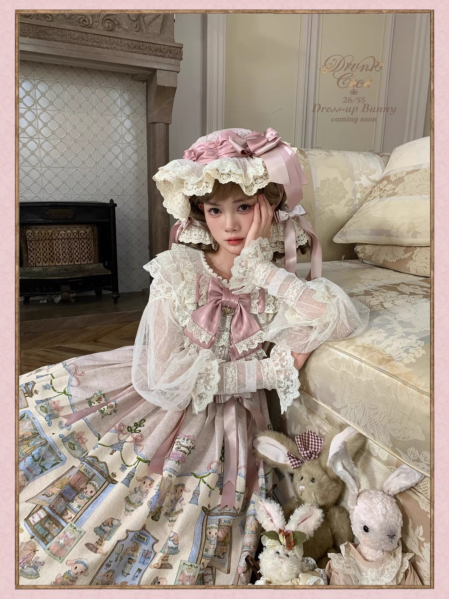 【受注予約~3/12】DressUp Bunny ワンピース【Drunk Coco】
