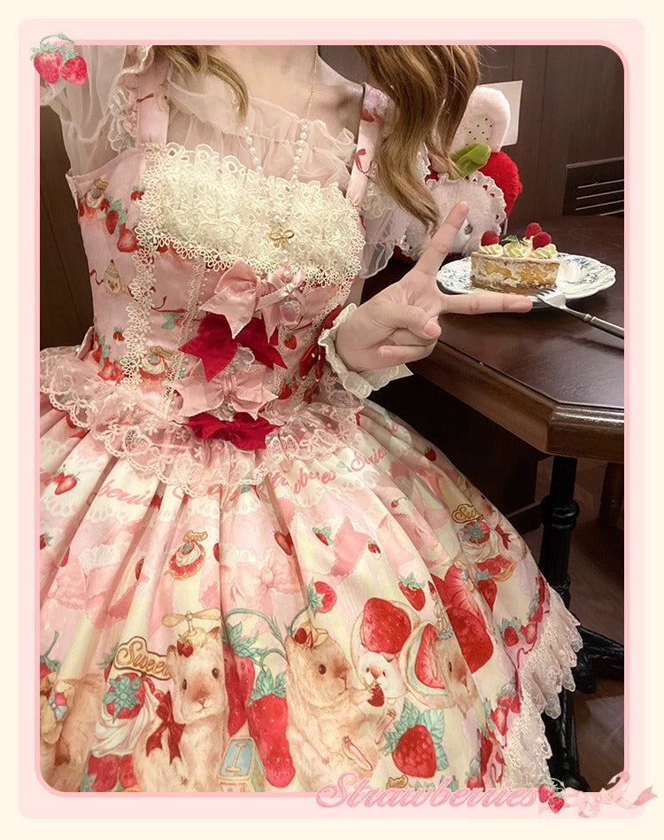 【受注予約~10/14】モルモットベリー ジャンパースカートセット【櫻姫】