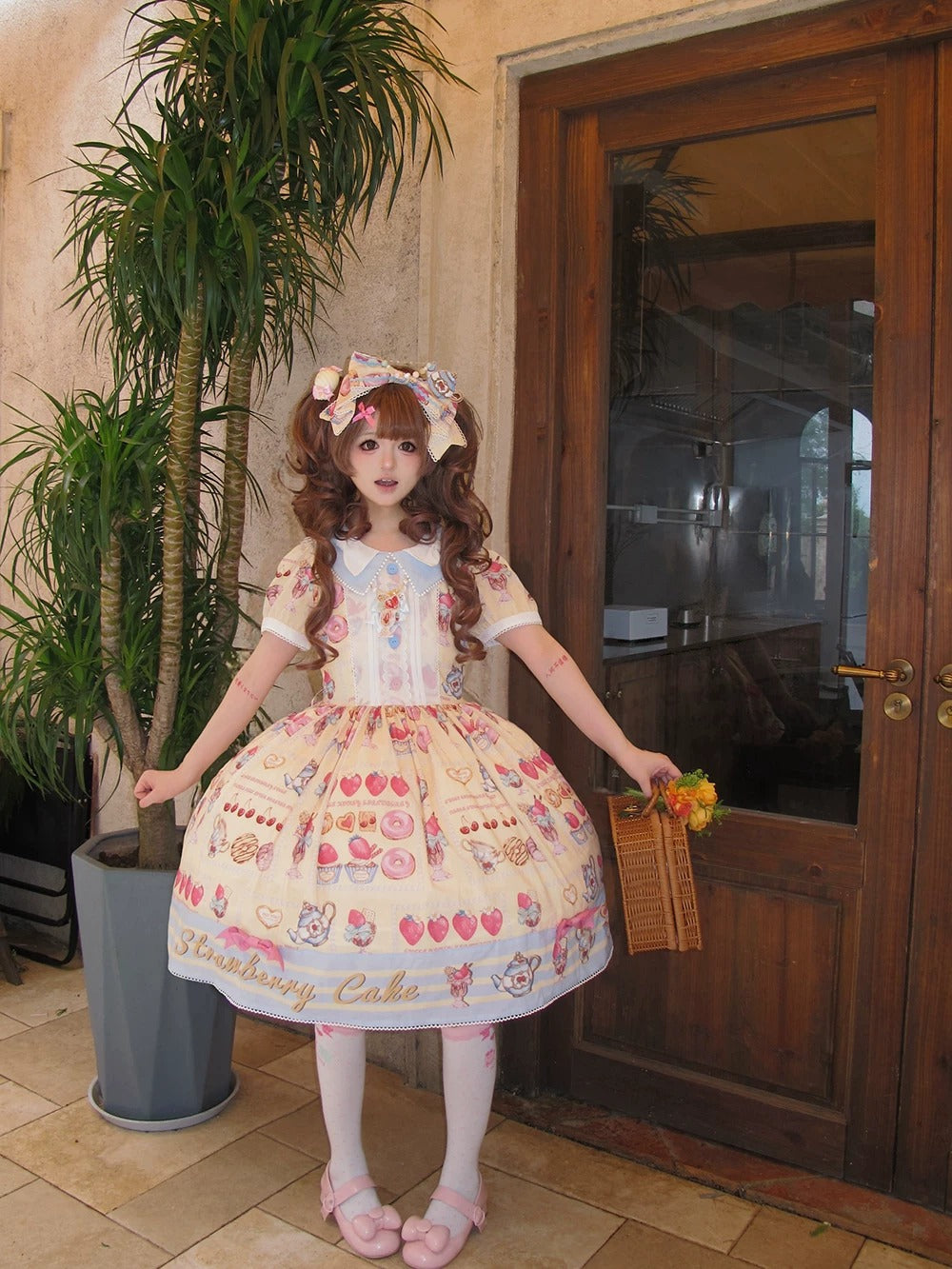【受注予約~6/24】Strawberry Parfait Tea ワンピース【Miss Cube】