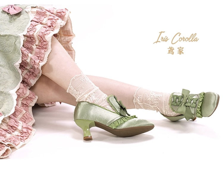 Marie Antoinette リボンヒールシューズ【Iris Corolla】