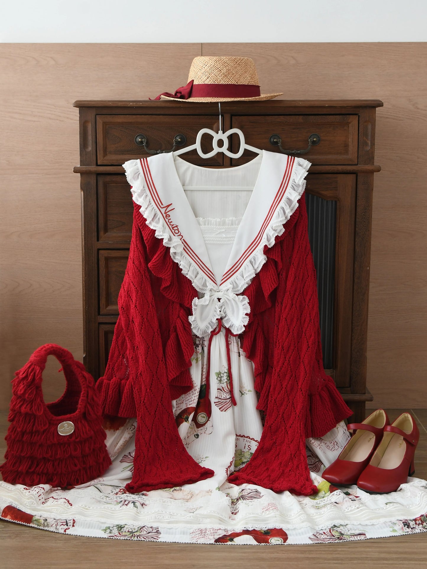 Sunset Bouquet フリルカーディガン【MIST】