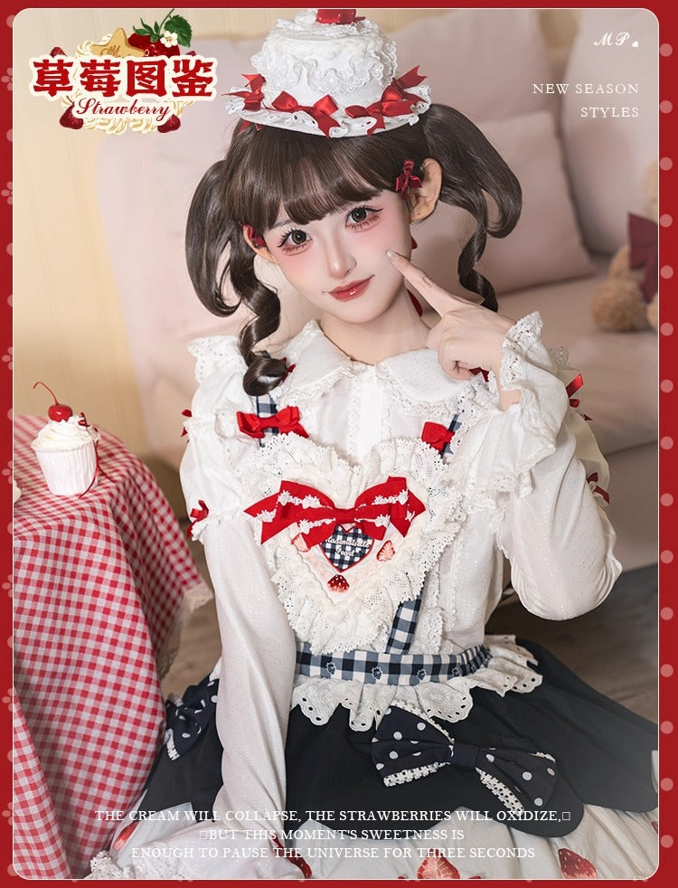 【受注予約~11/18】Strawberry Cake Illustration ブラウス【花与珍珠匣】