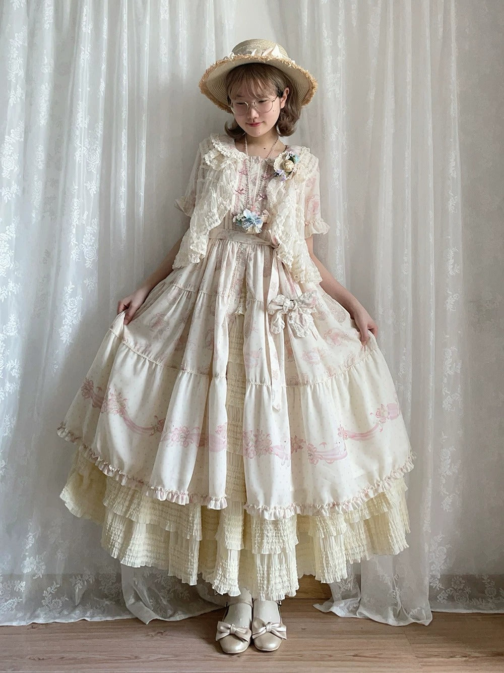 【受注予約~6/11】Blossom Lamb ワンピース(タイプ2)【Miss Point】