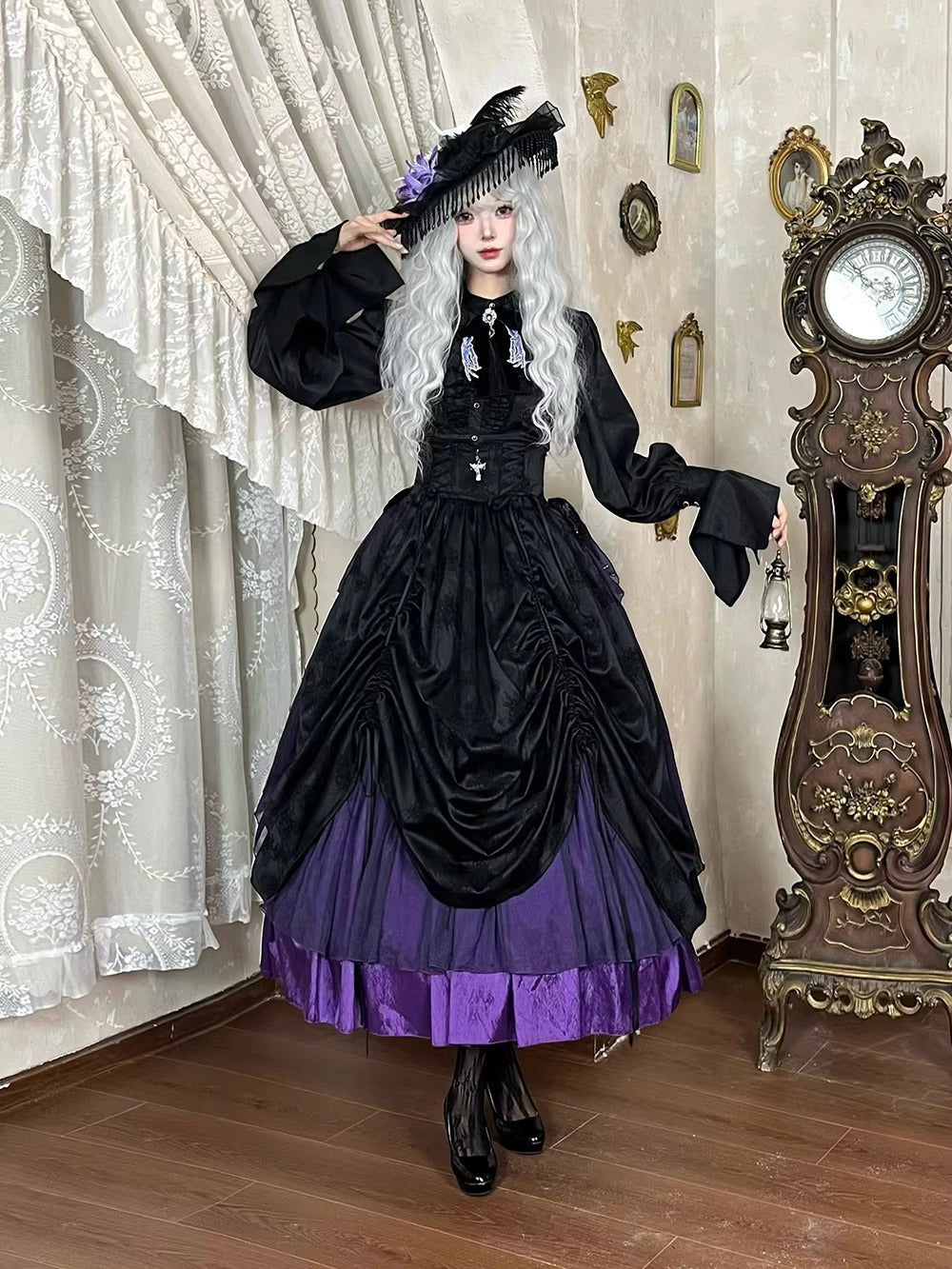 【受注予約~2/24】Returning on a Moonlit Night スカート【Miss Point】