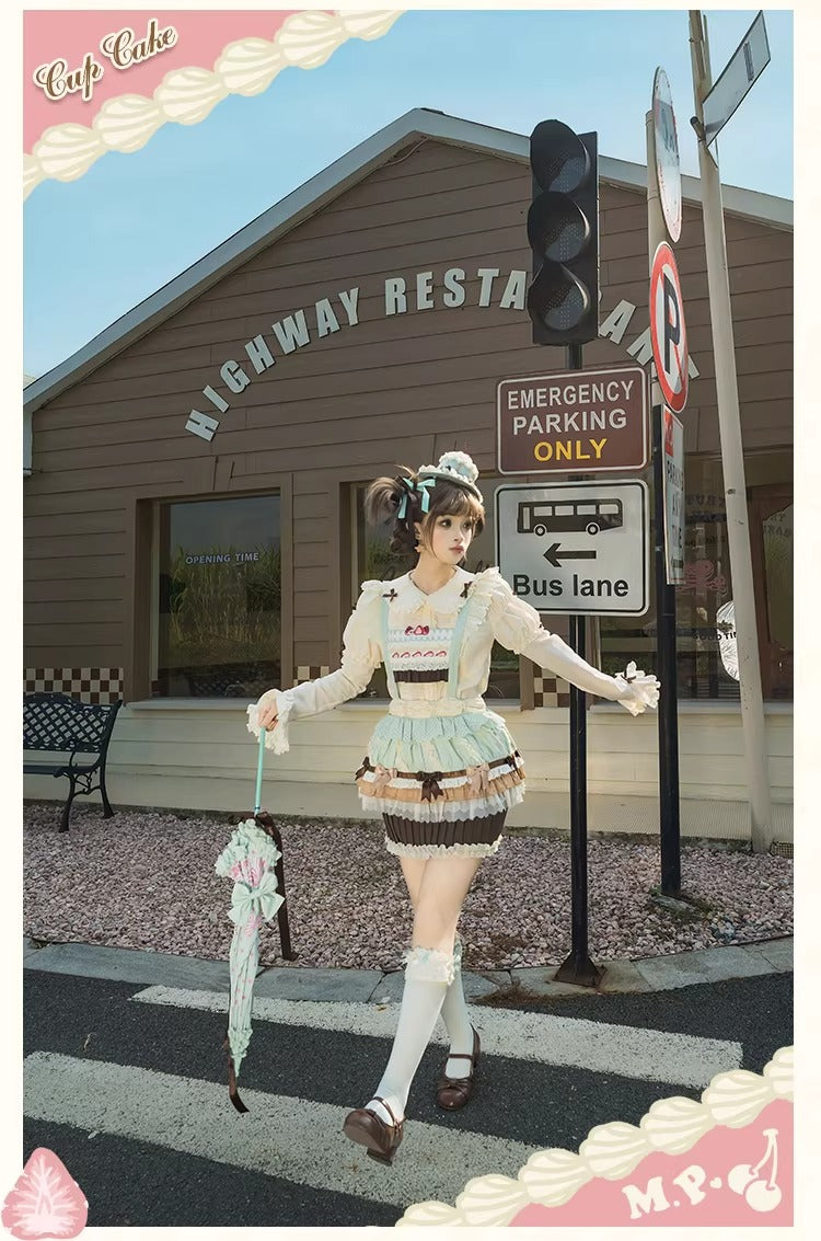 【受注予約~1/26】CupCakes スカート【花与珍珠匣】