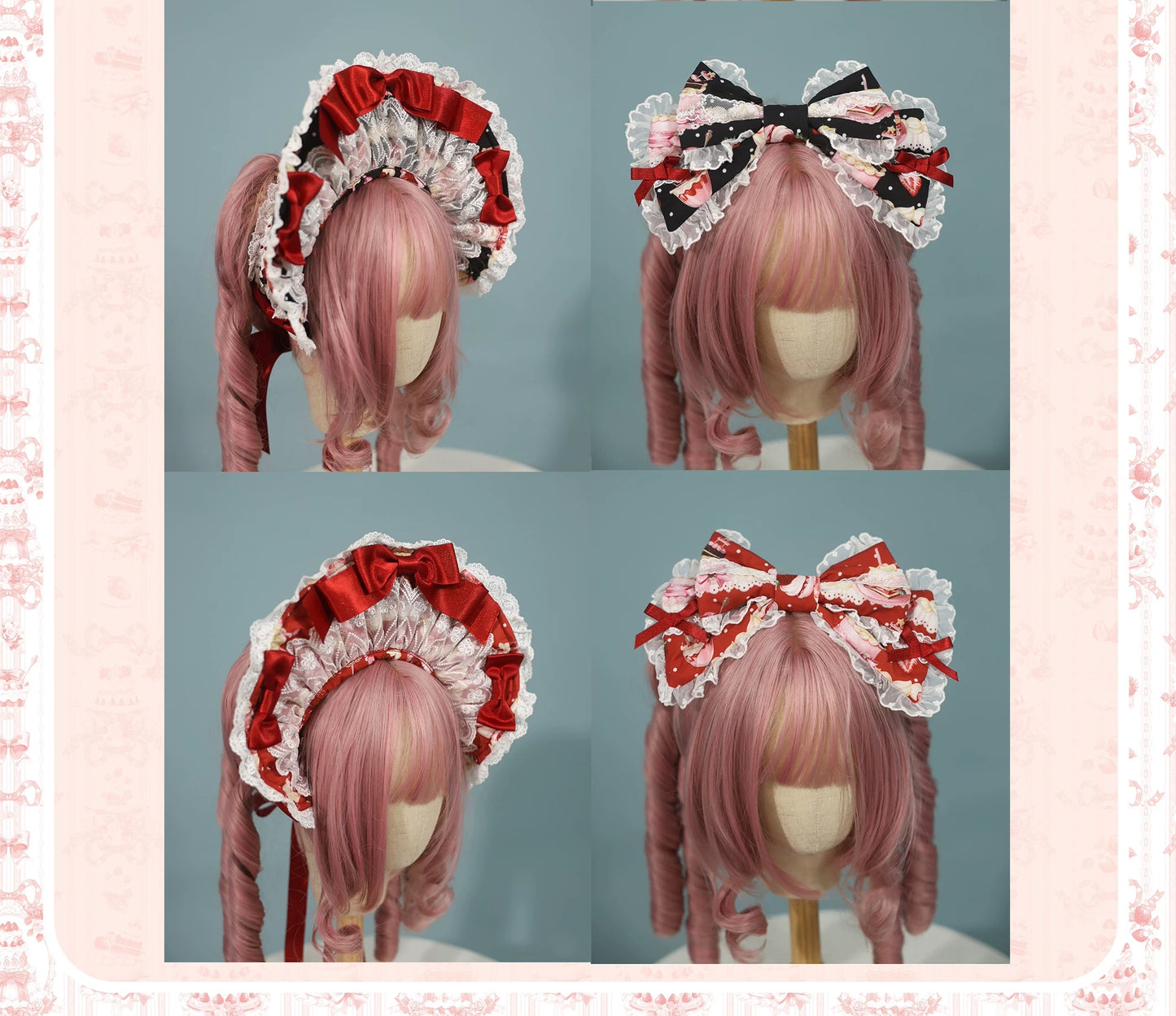 【受注予約~9/28】イチゴと花束 3.0 ジャンパースカート・フルセット【Antique Doll】