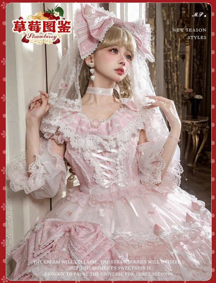 【受注予約~11/18】Strawberry Cake Illustration ワンピース(タイプ1)【花与珍珠匣】