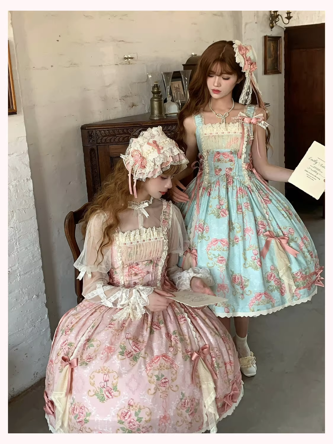 Antique Rose ジャンパースカート・ブラウス【Vivian】