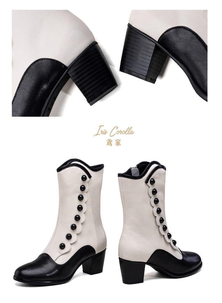 【受注予約~9/17】Victory ボタンブーツ(ミドル)【Iris Corolla】