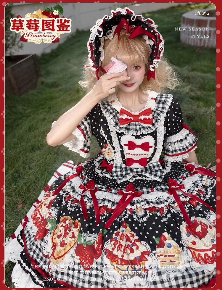 【受注予約~11/18】Strawberry Cake Illustration ワンピース(タイプ3)【花与珍珠匣】