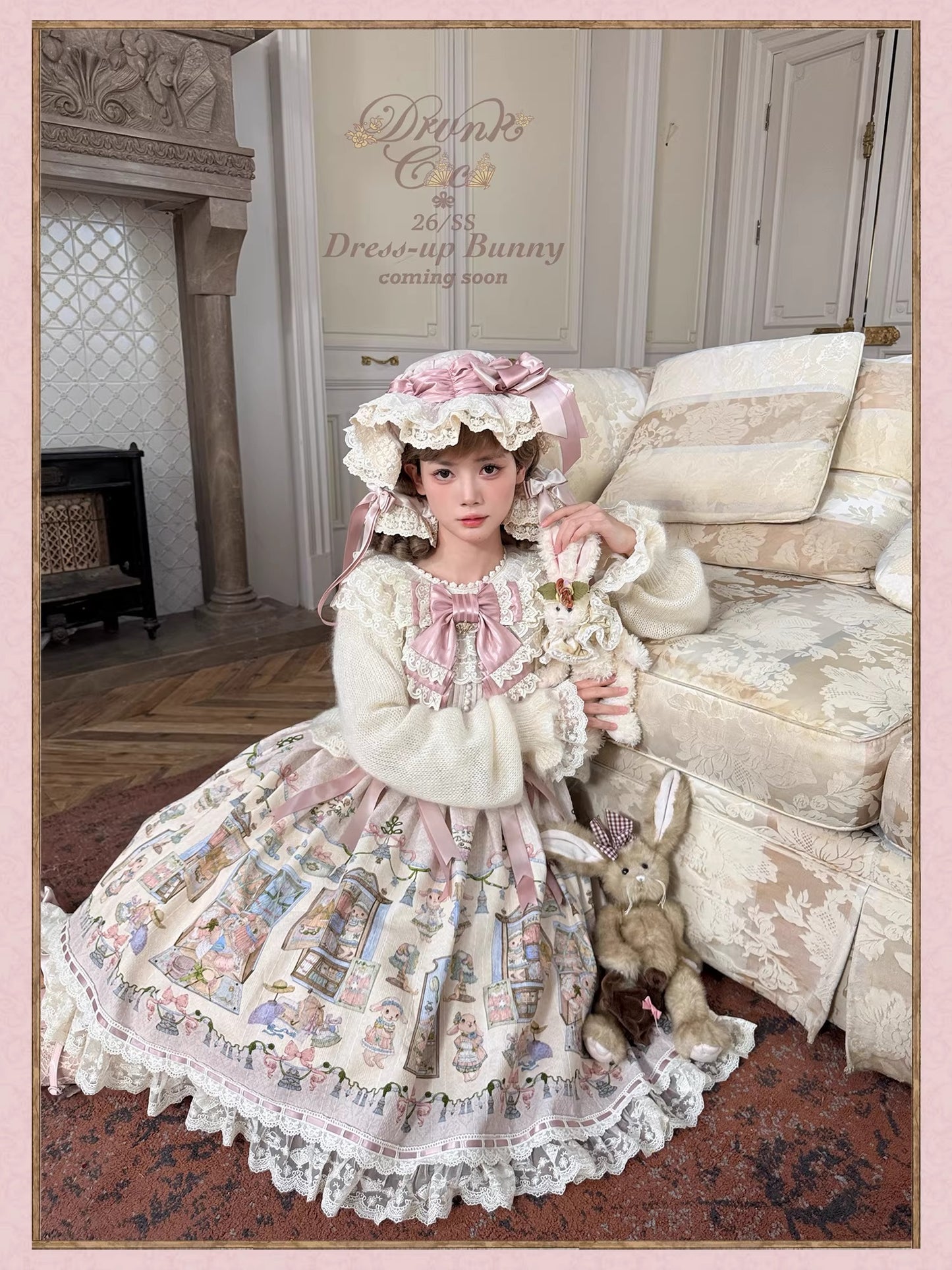 【受注予約~3/12】DressUp Bunny ワンピース【Drunk Coco】