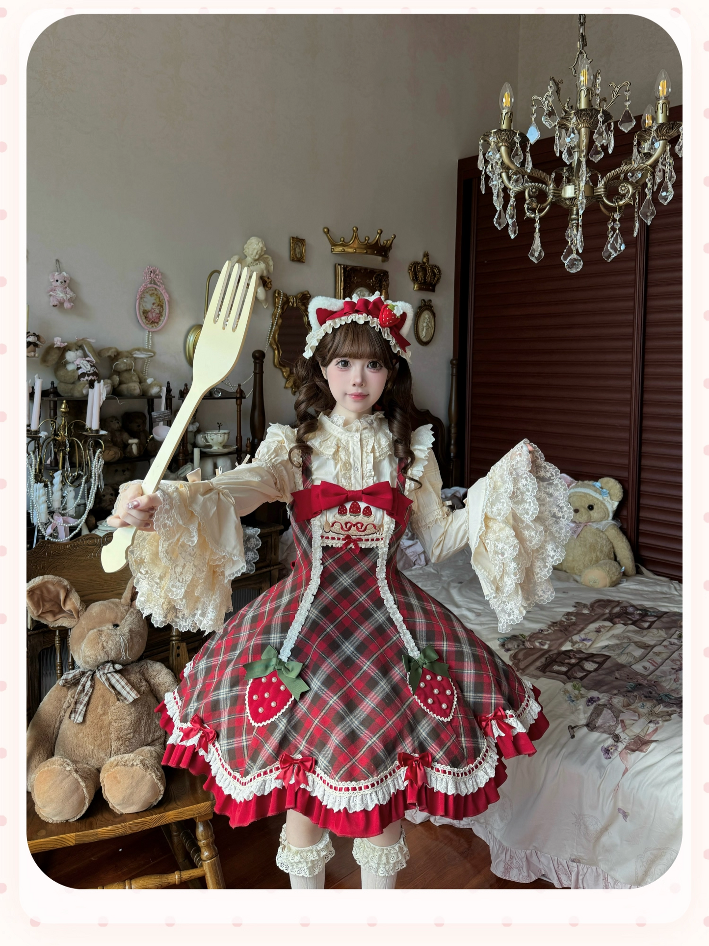 【受注予約~10/20】Rare Berry Box ジャンパースカート・ヘッドドレスセット【櫻姫】