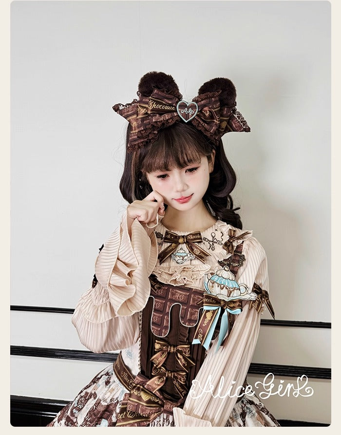  Creamy Chocolateジャンパースカート Chocolate Bear ジャンパースカート・サロペット【Alice Girl】 – Epetice