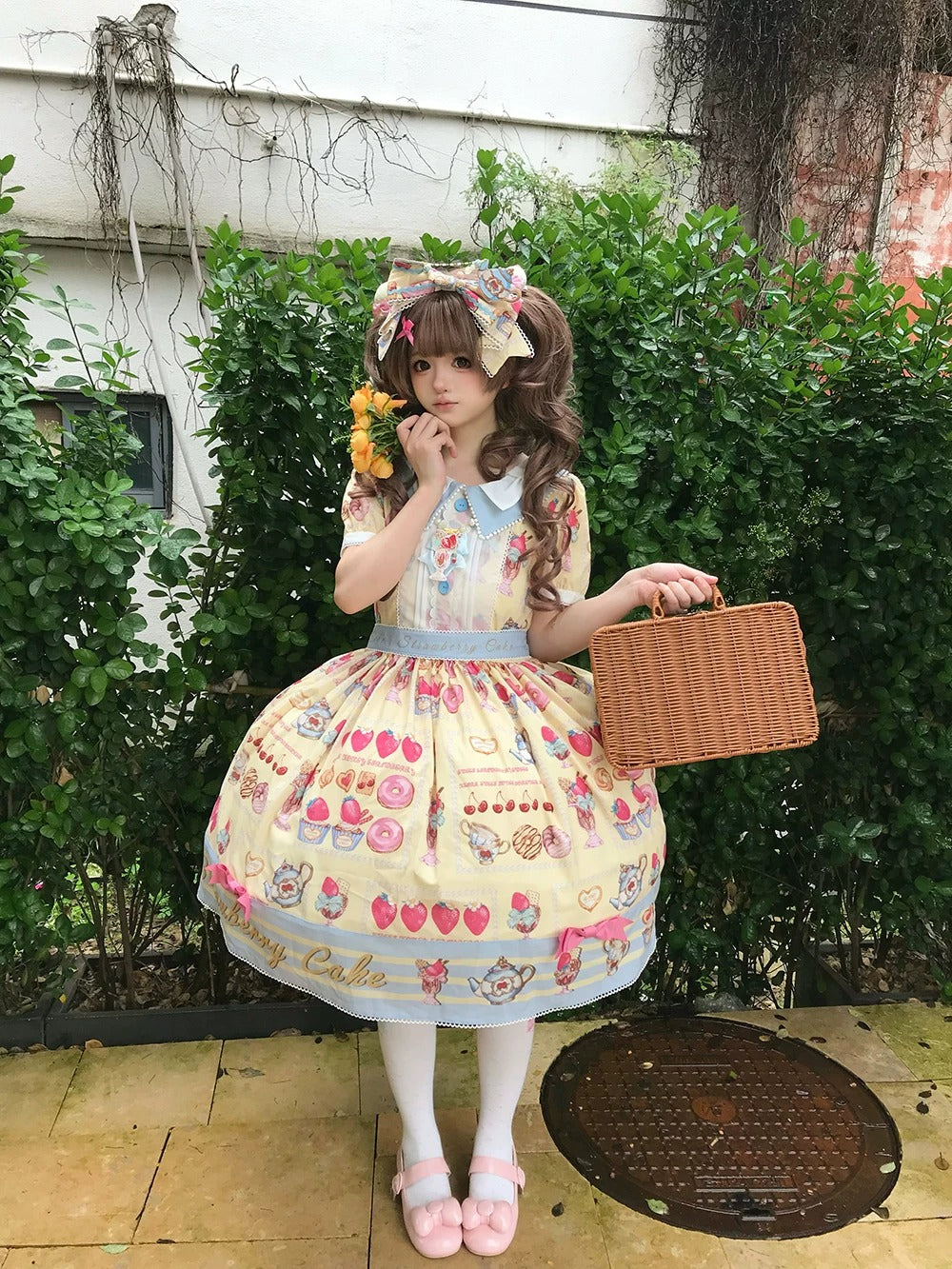 【受注予約~6/24】Strawberry Parfait Tea ワンピース【Miss Cube】
