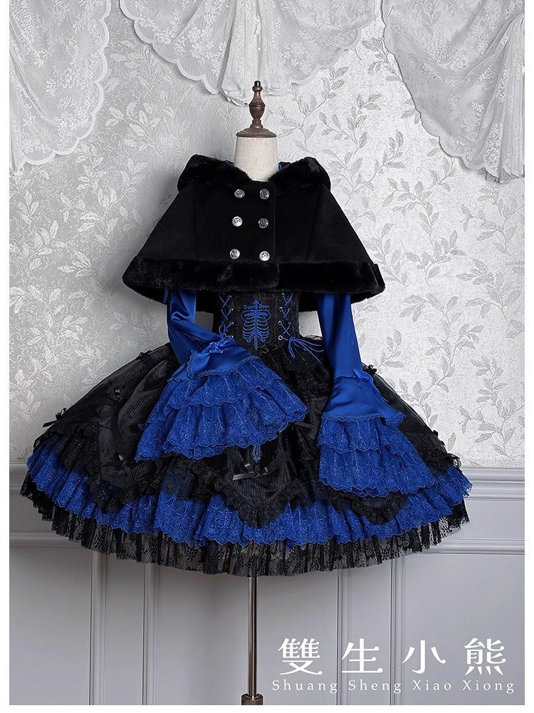 【受注予約~12/8】Black Mist Feast ブラウス・ケープ【双生小熊】