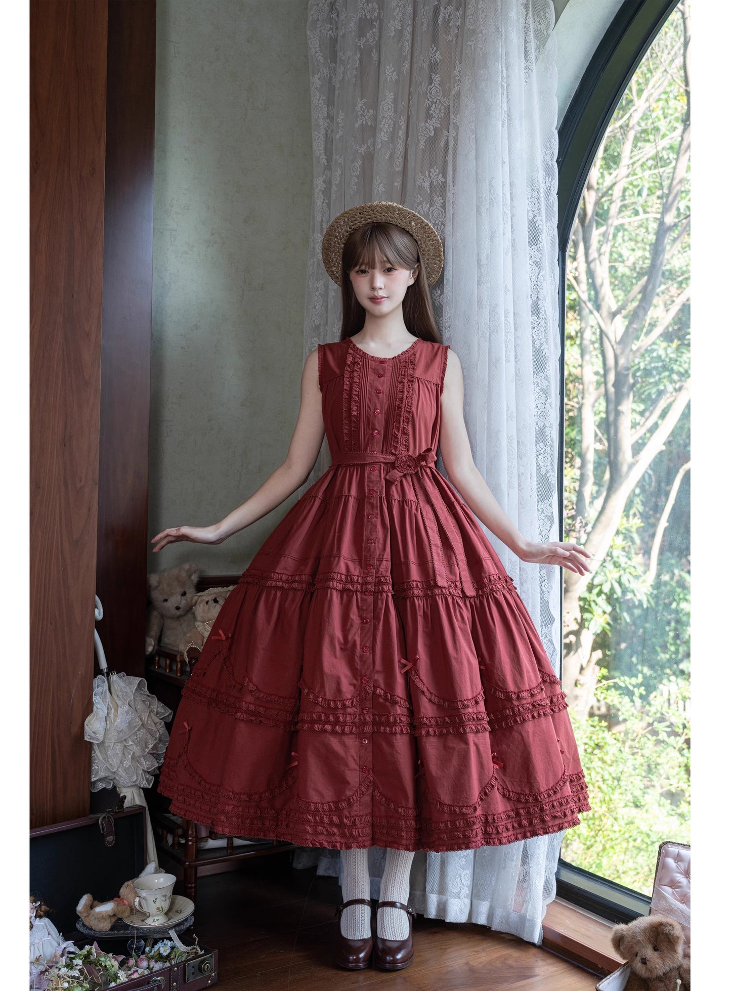 [Vorbestellungen bis 24. September] Warm Sun Palette Jumper Skirt (Typ 2) Lange Länge [Warm Sun Western Clothing]