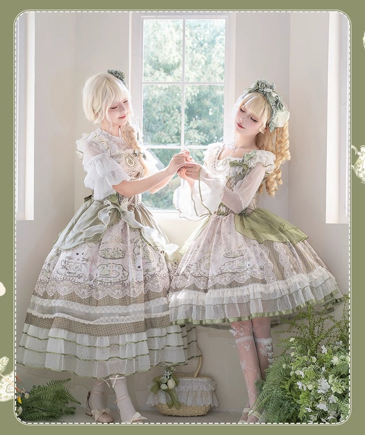 Tea Cup Rabbit ジャンパースカートセット【Melonshow】