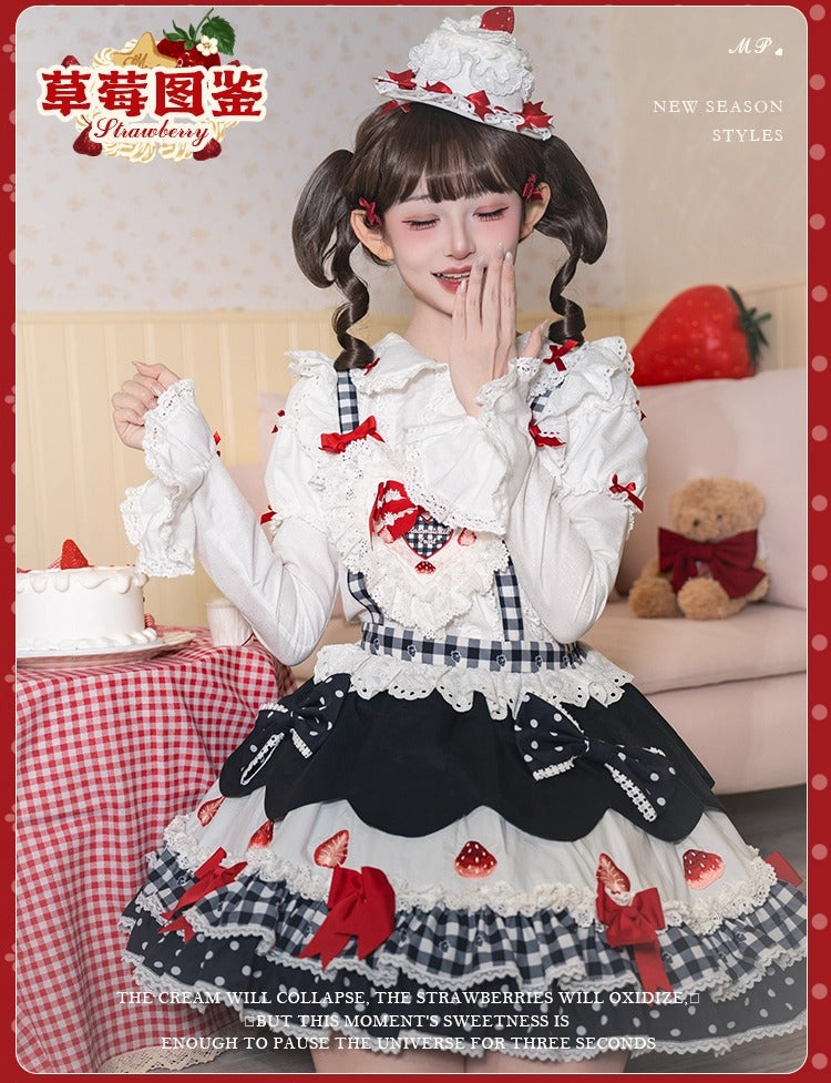 【受注予約~11/18】Strawberry Cake Illustration スカート【花与珍珠匣】