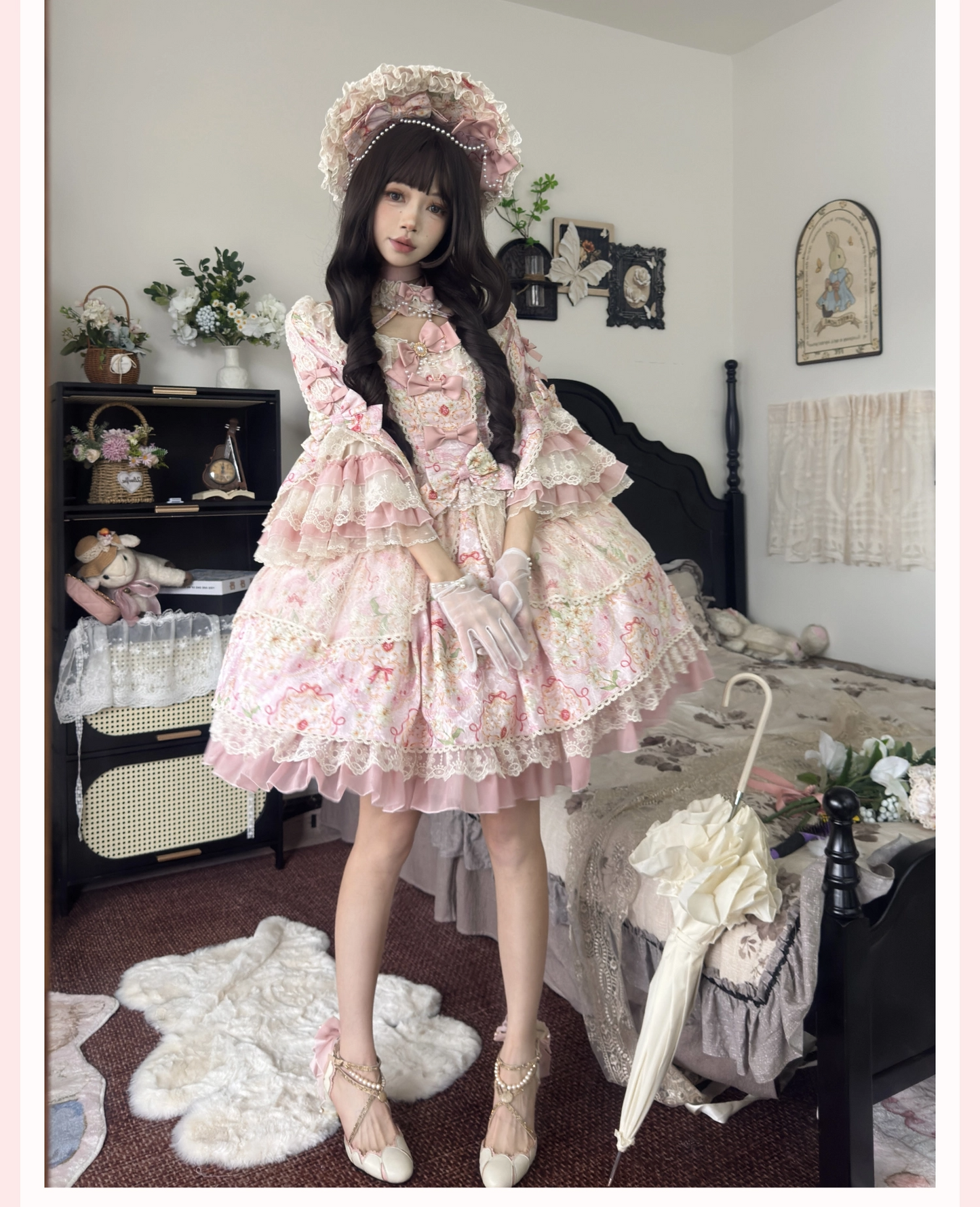 Lily Flower Wall ワンピース【Vivian】