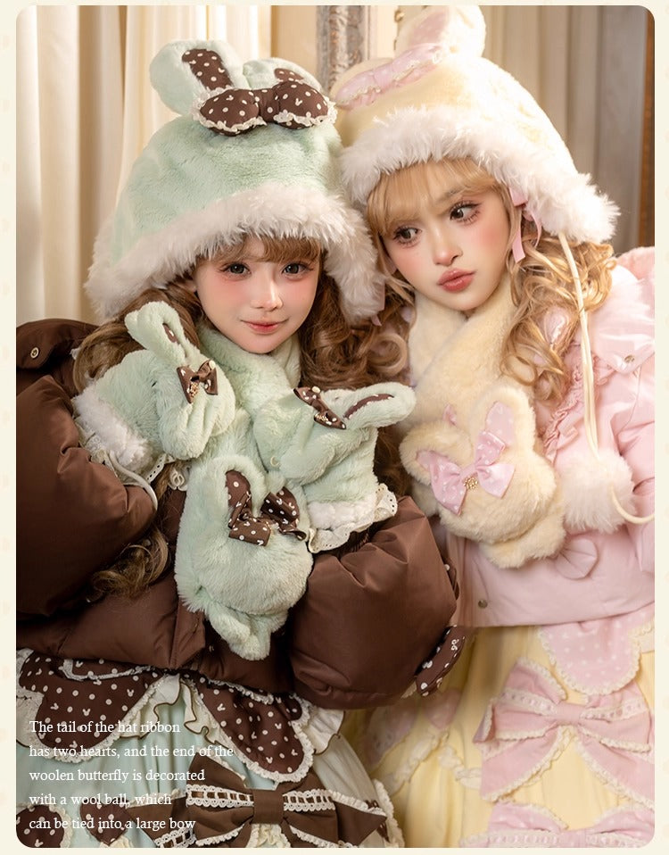 【受注予約~11/12】Winter Rabbit ショートダウンコート【花与珍珠匣】