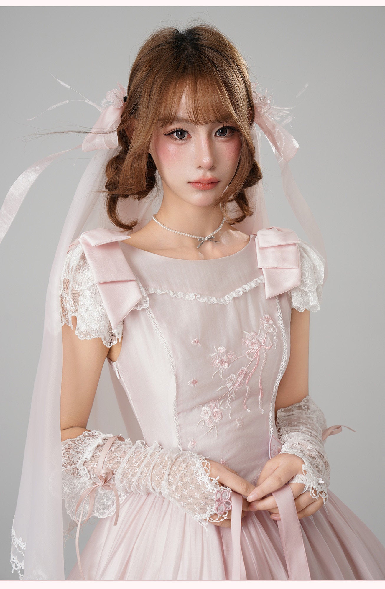 【受注予約~1/29】浮桜 ワンピース・ジャンパースカート【LizBird】