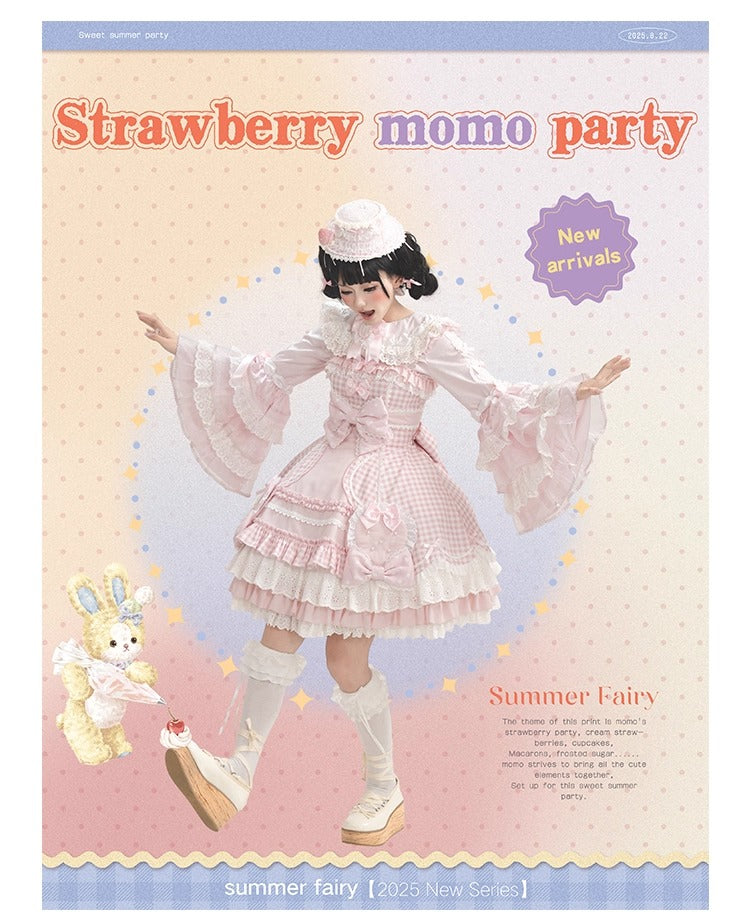 【受注予約~8/28】Strawberry momo Party ジャンパースカート【仲夏物語】