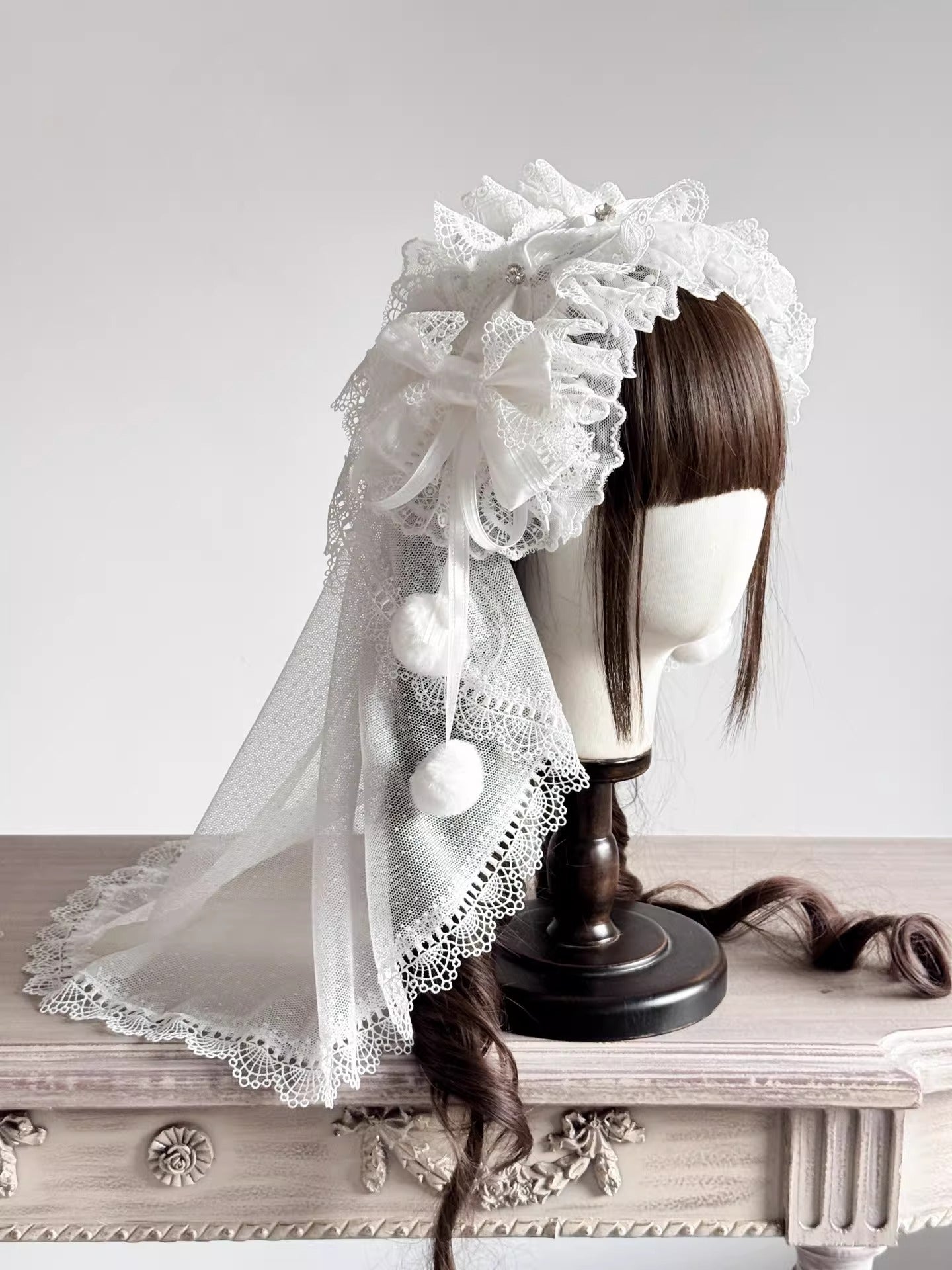 ヴェール付きSnow Drop ヘッドドレス【妹抖手作工作屋】