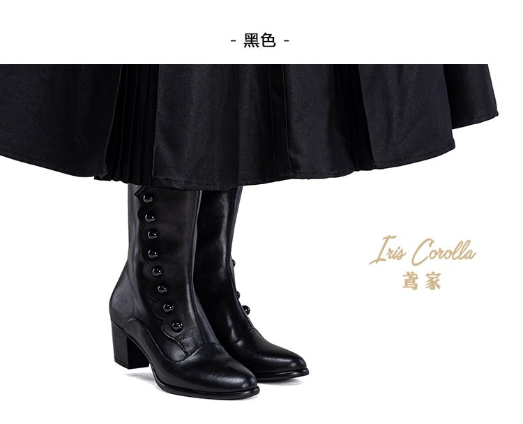 【受注予約~9/17】Victory ボタンブーツ(ミドル)【Iris Corolla】