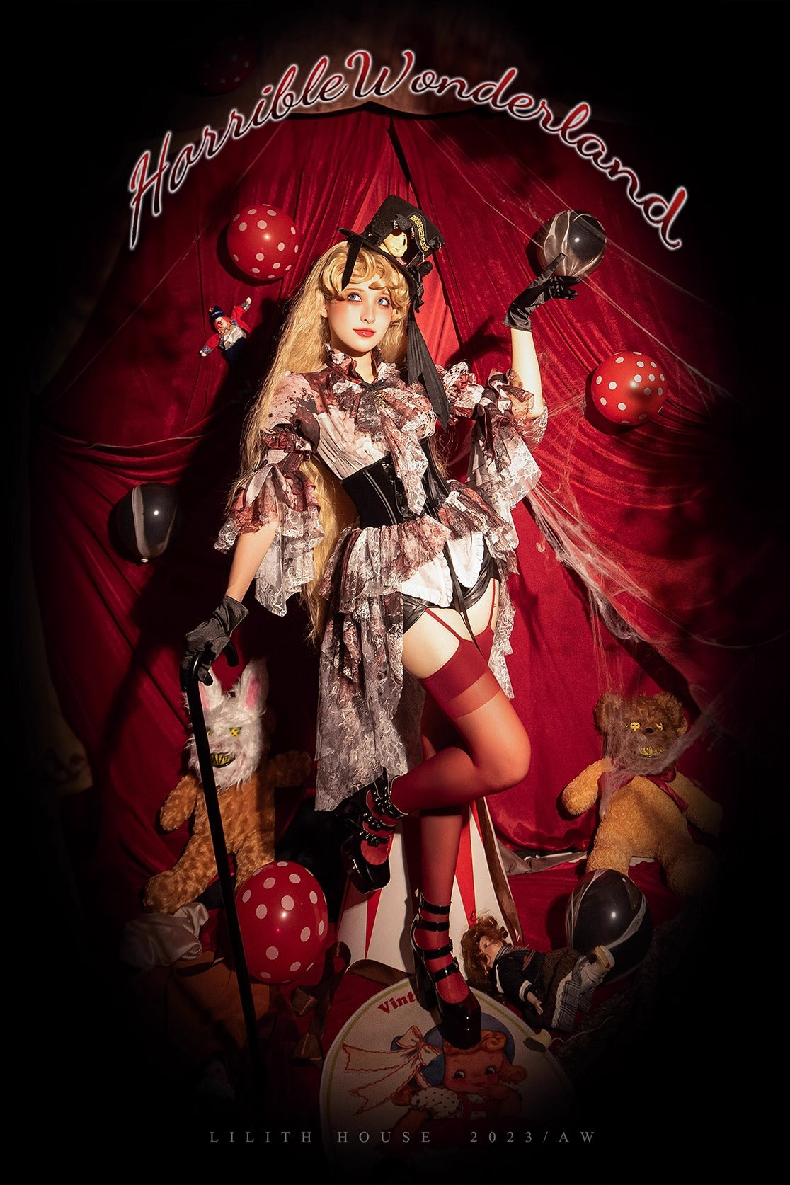 【受注予約~12/10】Horrible Wonderland ブラウス(プリントver.)【Lilith House】