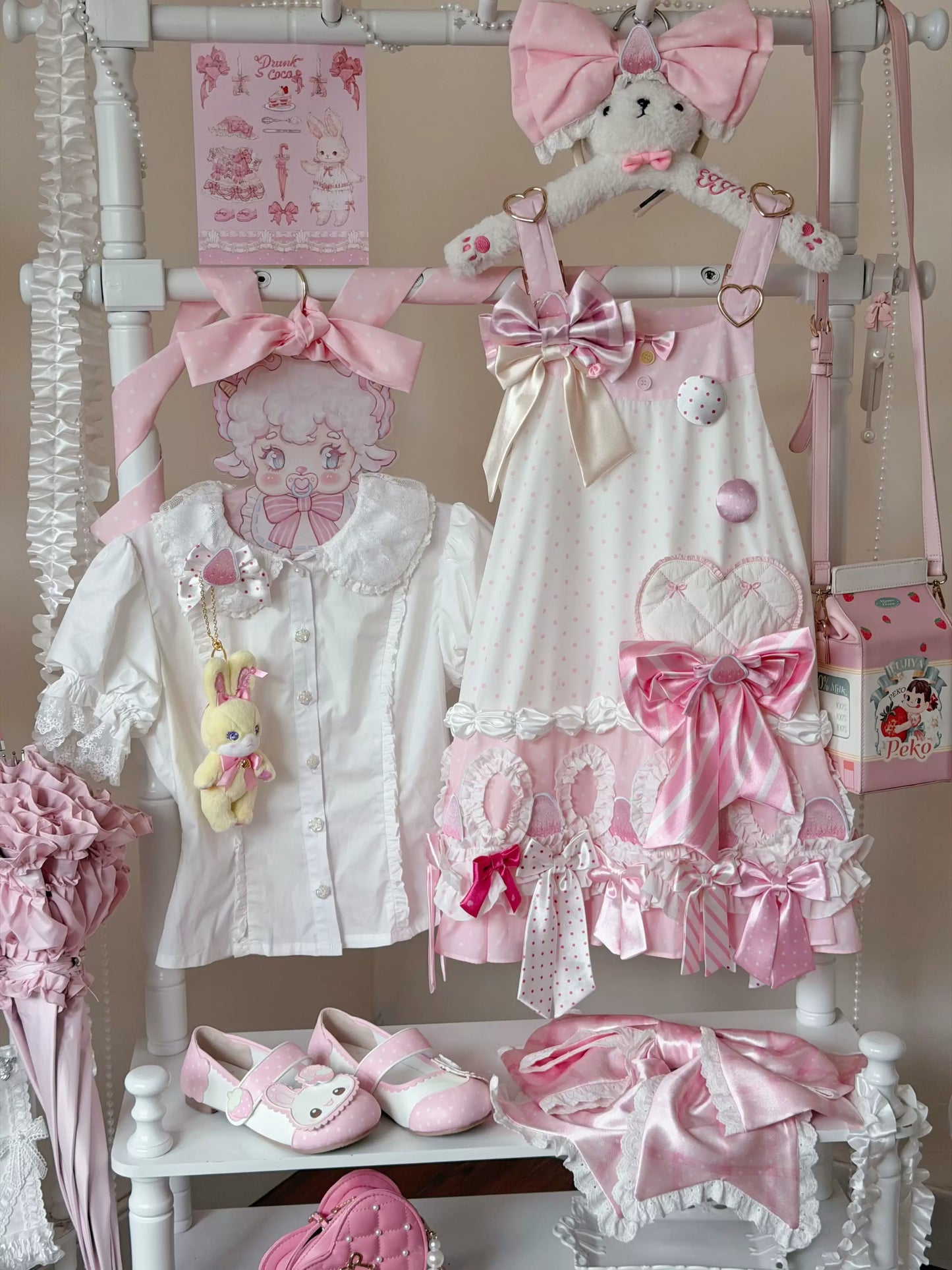 【受注予約~8/13】Ribbon Ribbon サロペット【sedef】