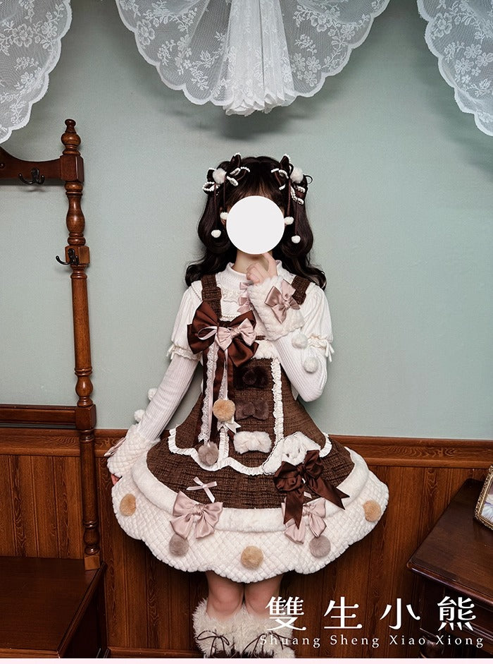 【受注予約~10/23】Frosted Sugar Rabbit ジャンパースカート・サロペット【双生小熊】