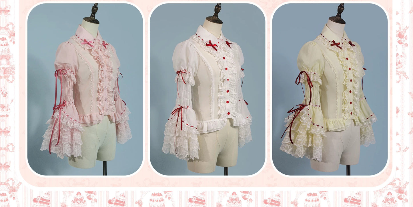 【受注予約~9/28】イチゴと花束 3.0 ジャンパースカート・フルセット【Antique Doll】